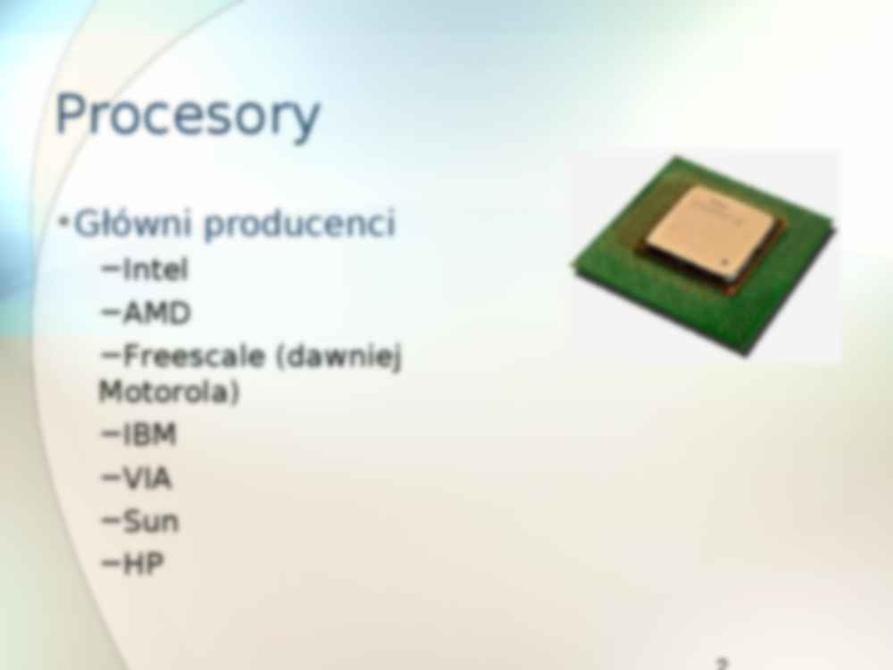Elektronika cyfrowa i mikroprocesory - prezentacja - procesory, architektura procesorów, ilość bitów - strona 2