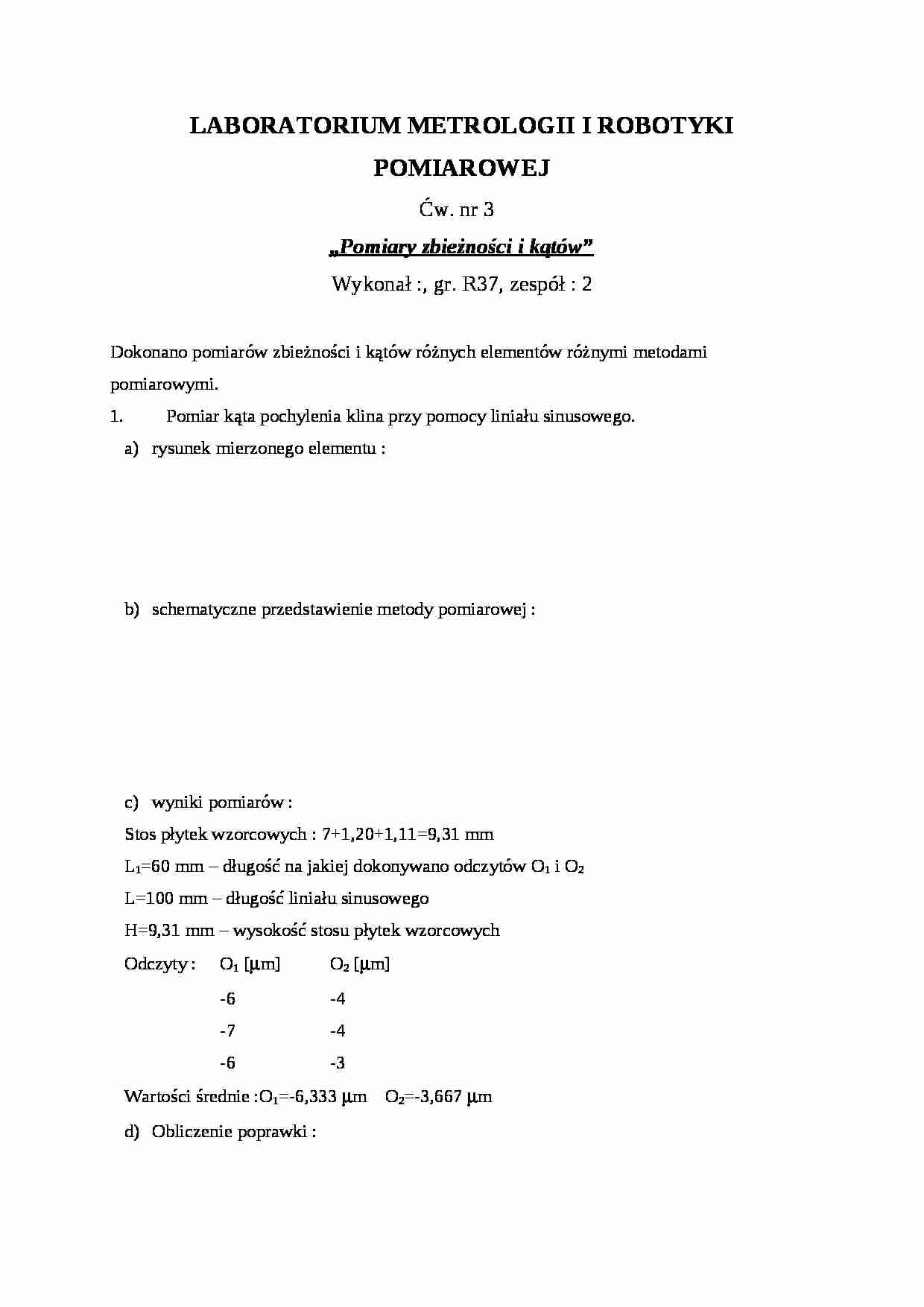 Metrologia Sprawozdanie3 - strona 1