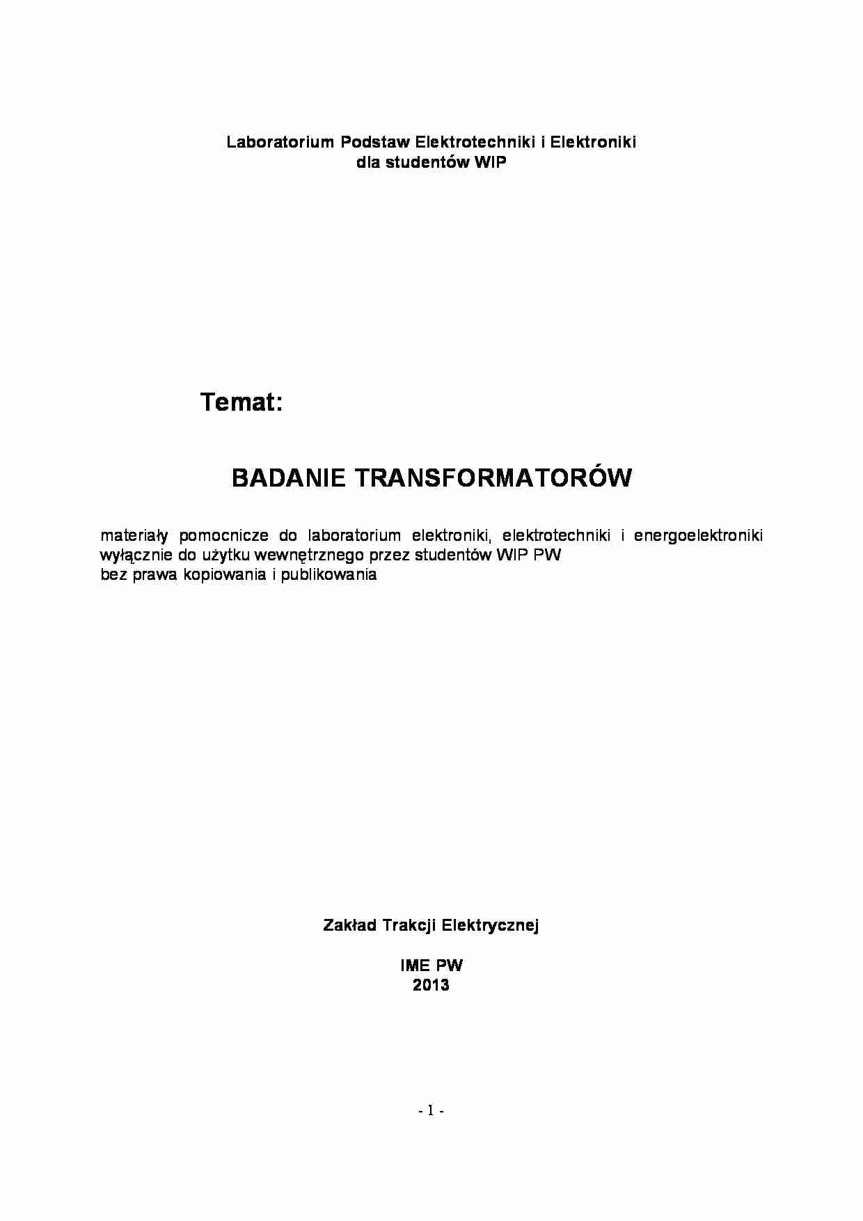 transformator - strona 1