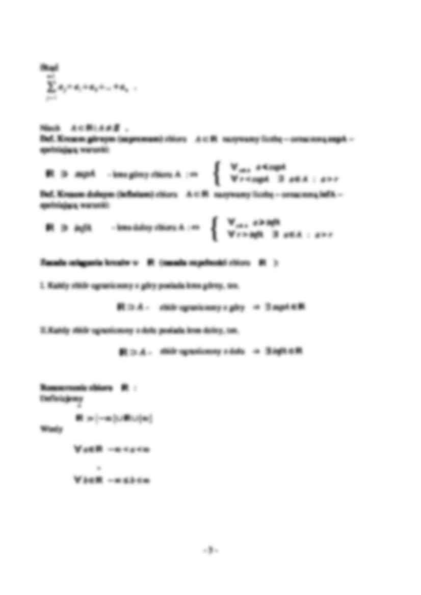 Wykłady z analizy matematycznej dla I roku Elektroniki iTelekomunikacji - strona 3