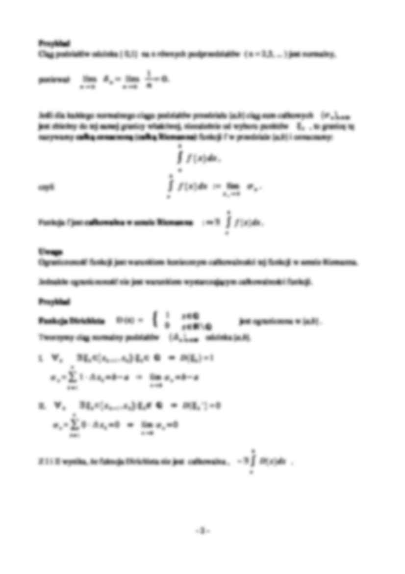 Całka oznaczona Riemanna - wyznaczenie całki - strona 2