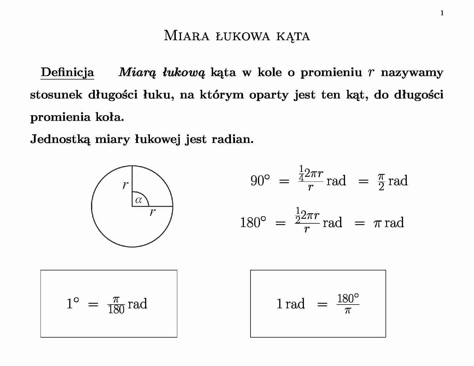 Matematyka - funkcje trygonometryczne - strona 1