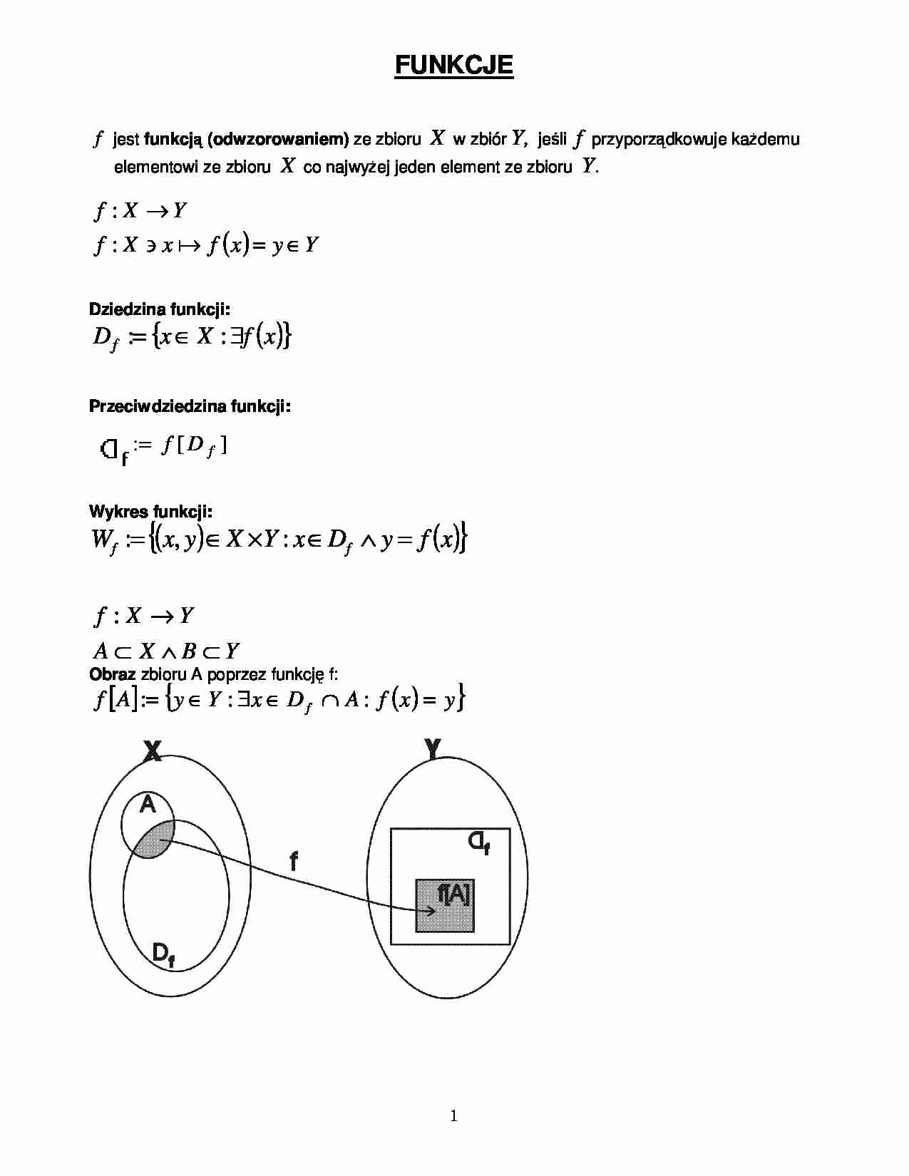 Funkcje w matematyce - strona 1