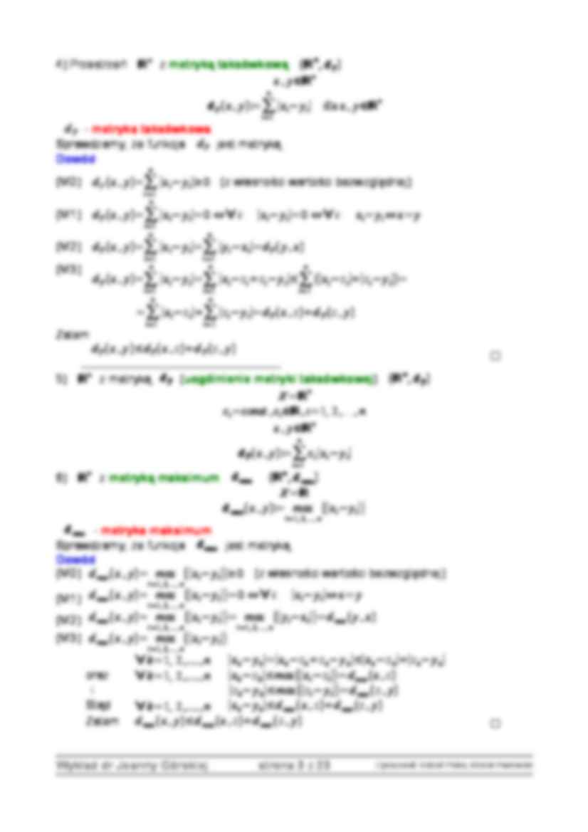 Matematyka - przestrzenie metryczne - strona 3