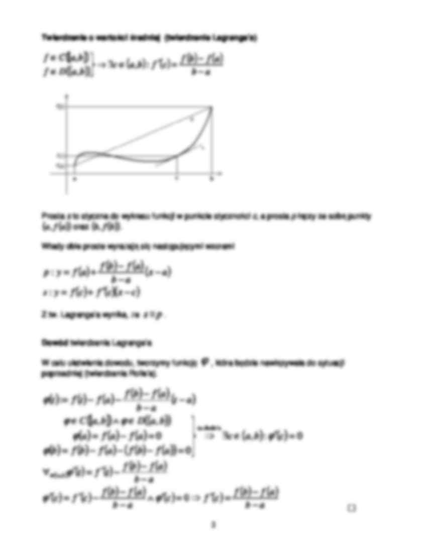 Twierdzenie Rolle'a i o wartości średniej - strona 2