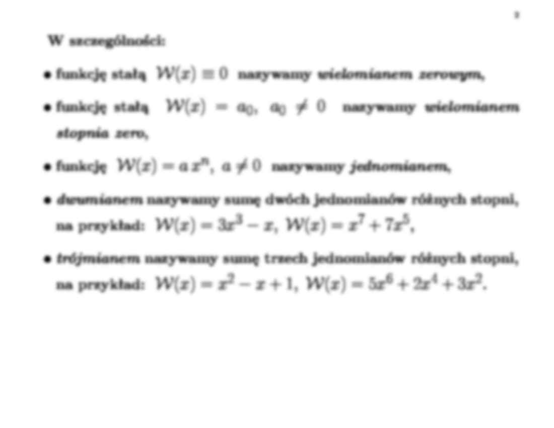 Wielomiany w matematyce - strona 2