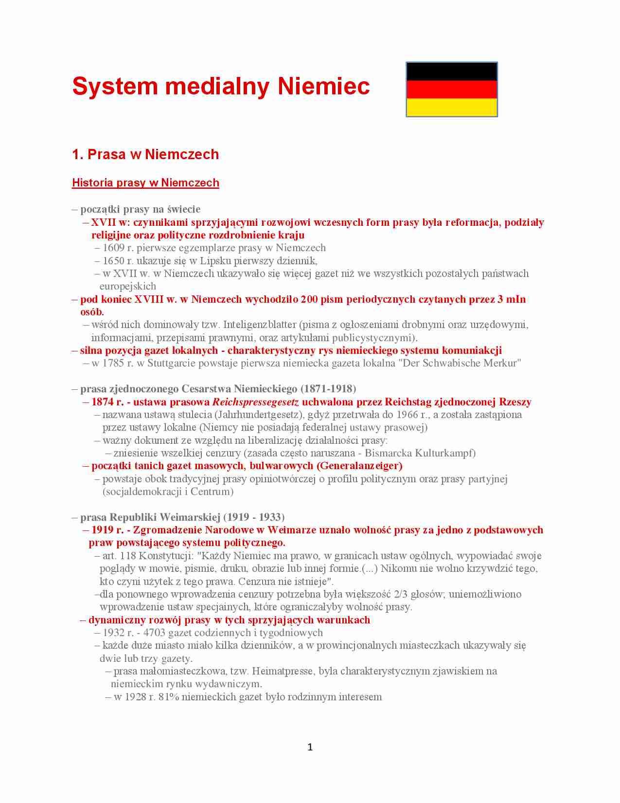 System medialny Niemiec - strona 1