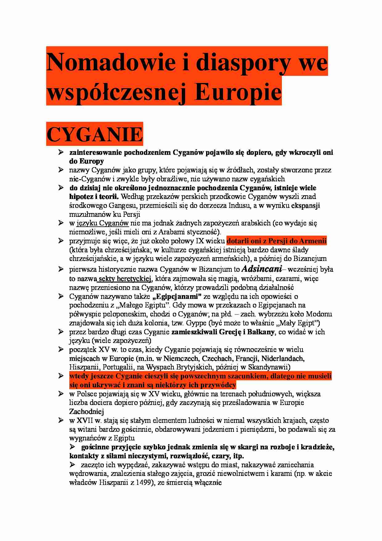 Nomadowie i diaspory we współczesnej Europie - strona 1
