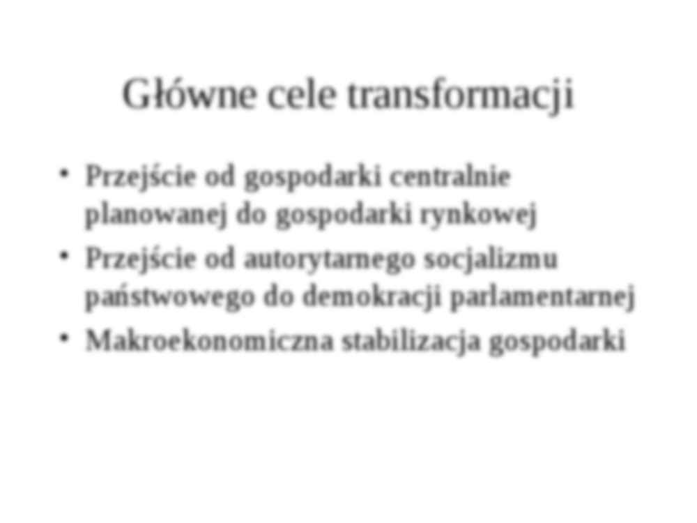 Transformacja systemowa polskiej gospodarki - wykład - strona 2