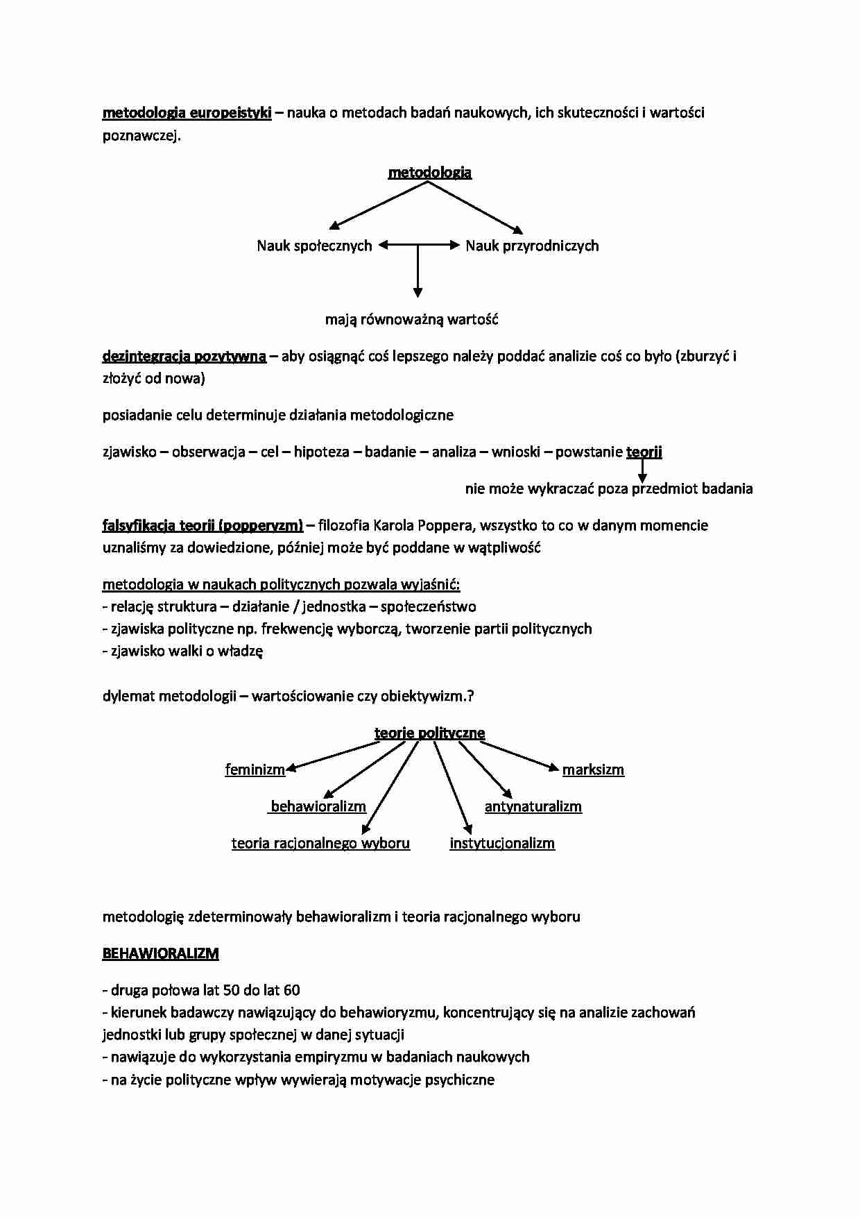 Metodologia europeistyki - skrypt - strona 1