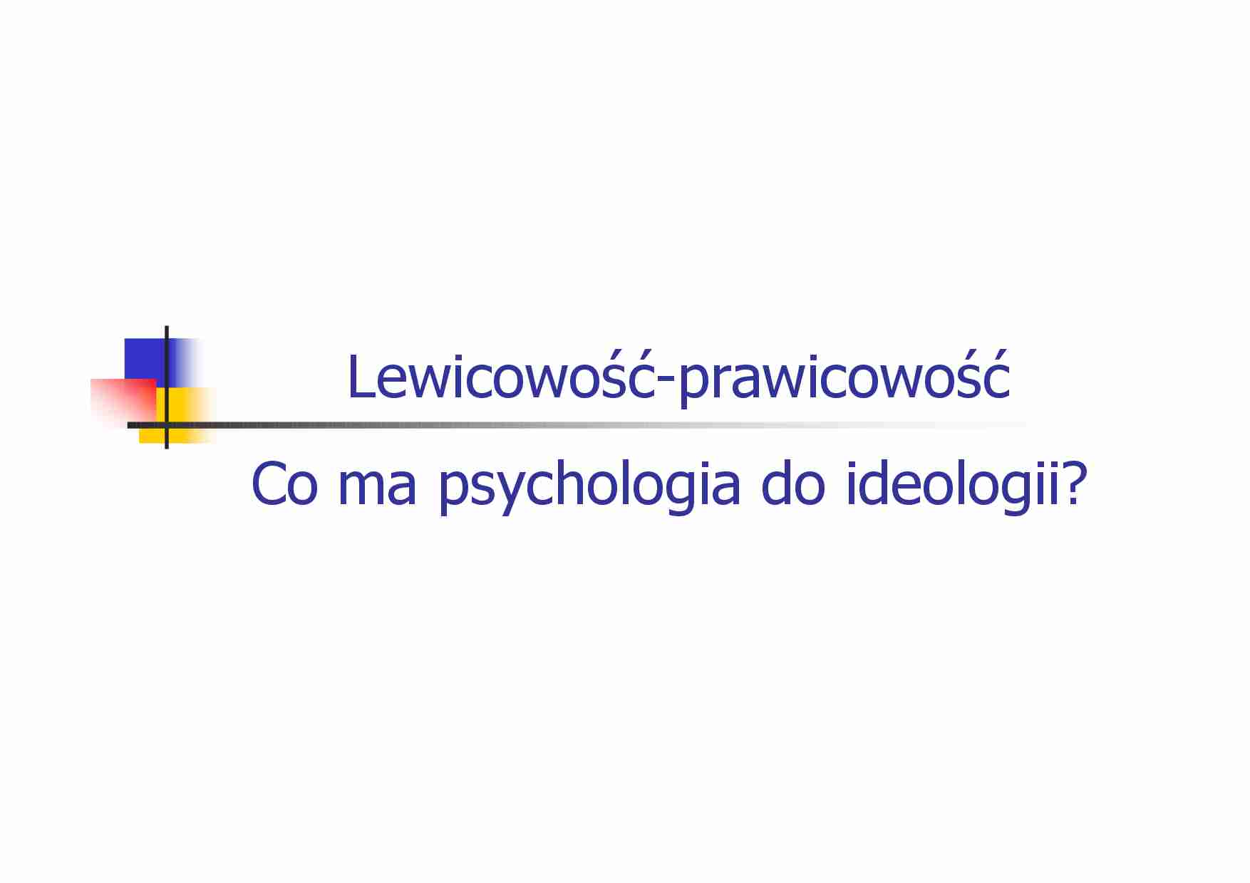 Psychologia a  ideologia - strona 1