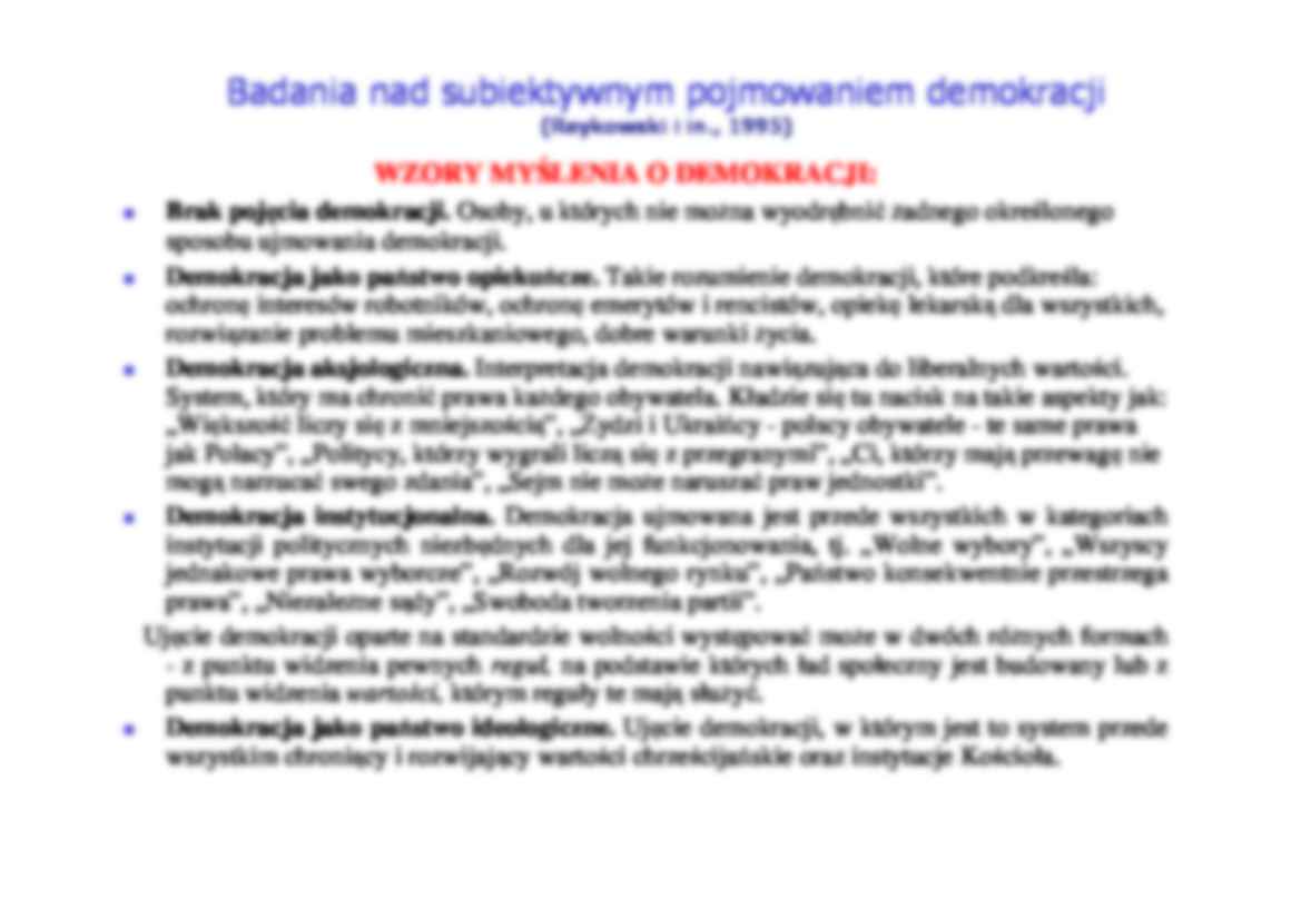 Psychologia polityczna  a zmiana systemowa w Polsce - strona 3