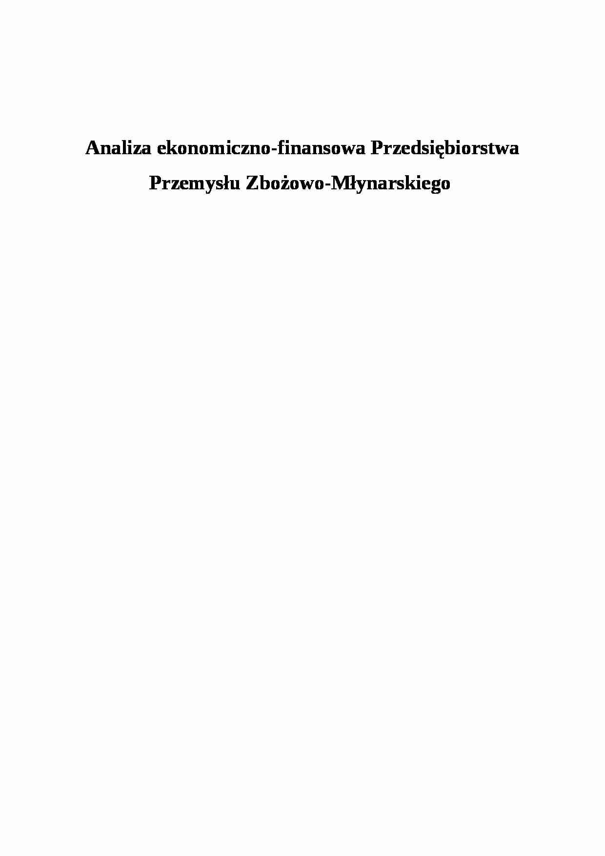 Analiza ekonomiczno-finansowa PPZM - analiza - strona 1