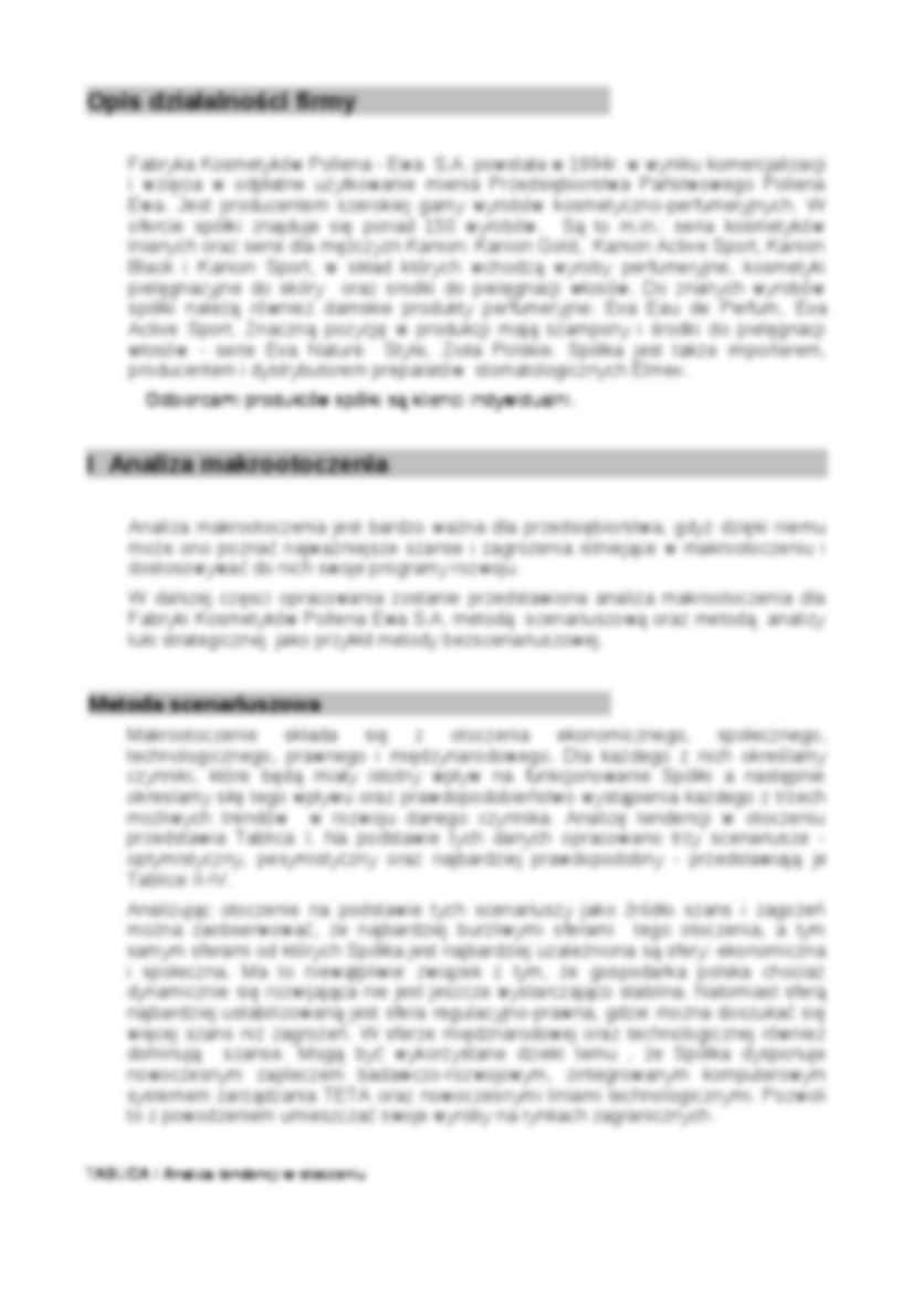 Analiza strategiczna Fabryki Kosmetyków Pollena  - strona 2