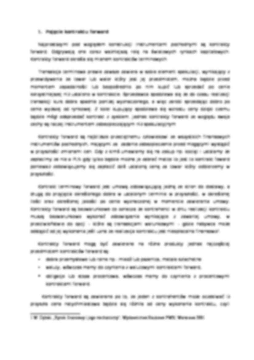Kontrakty Forward - Mechanizm FRA - strona 3