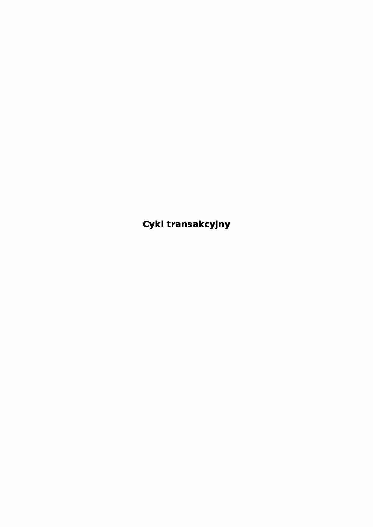 Cykl transakcyjny - strona 1