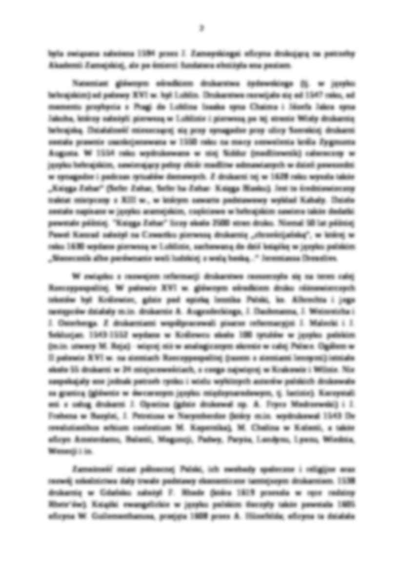 Rozwój drukarstwa w XVI, XVII i XVIII wieku - strona 2