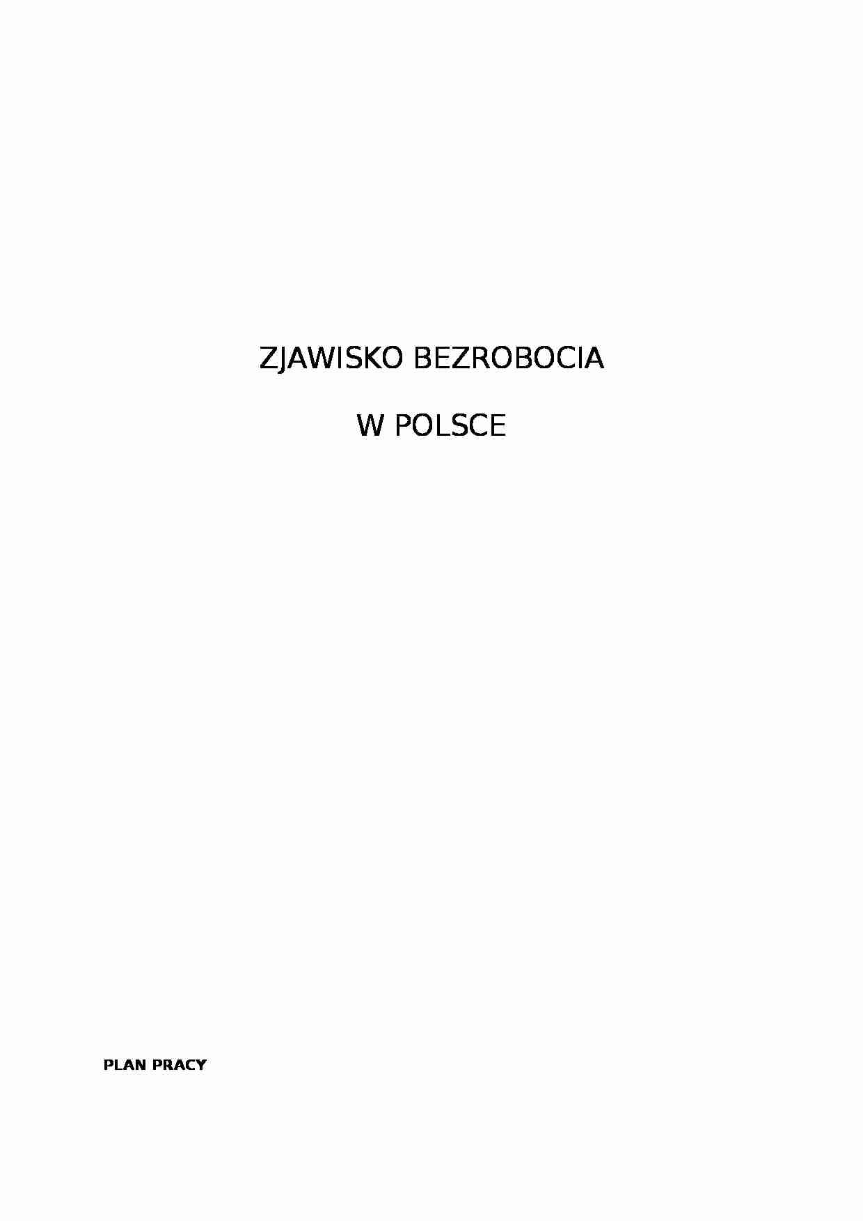 Zjawisko bezrobocia w Polsce - strona 1
