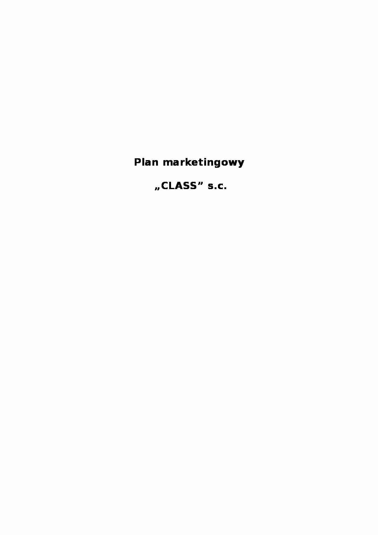 Plan marketingowy - restauracja - strona 1