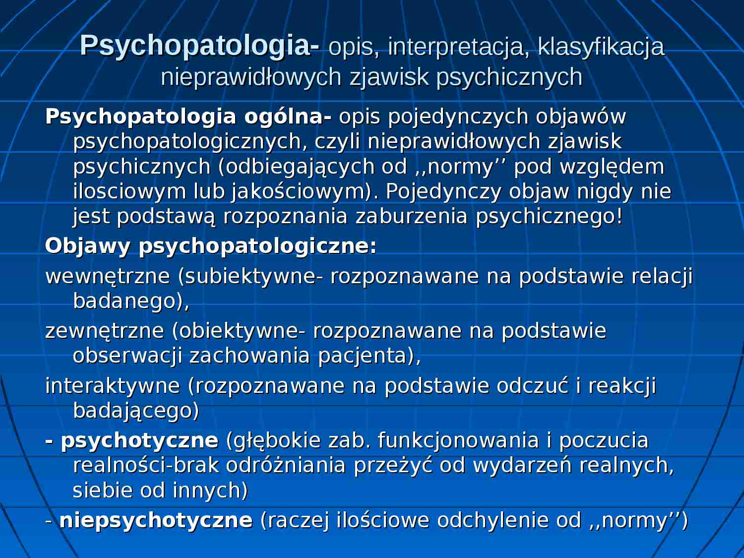 Psychopatologia ogólna - strona 1