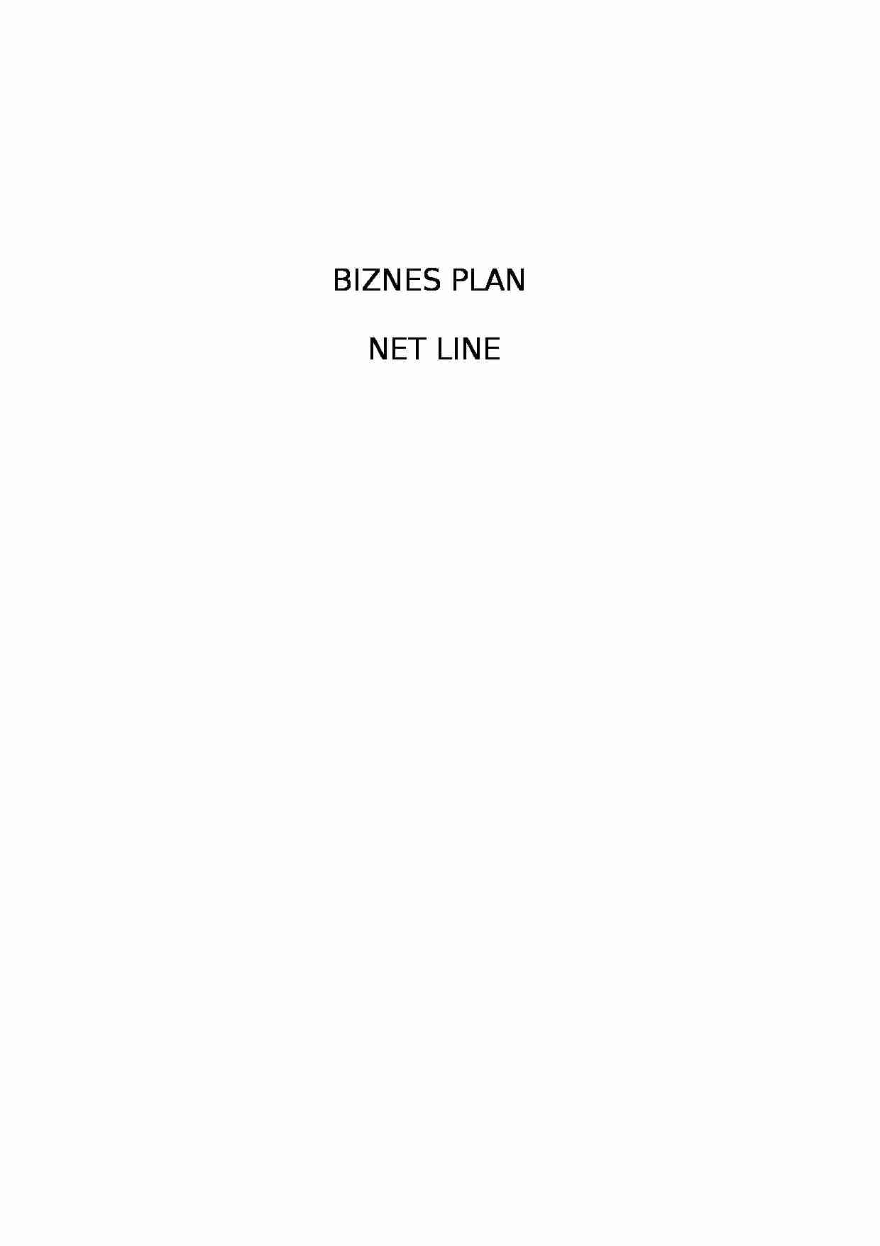 Bzines plan - Net line - strona 1
