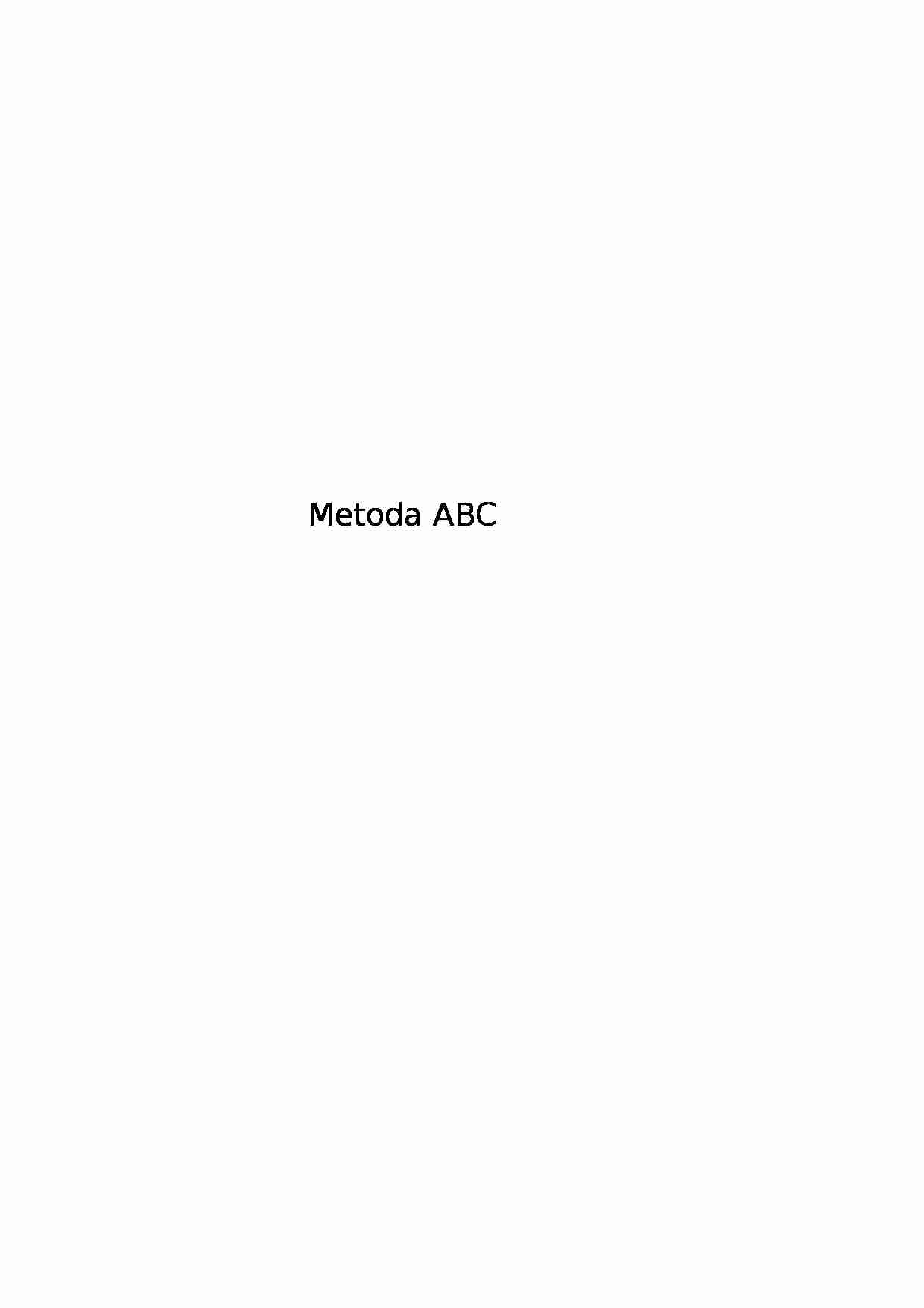 Zarządzanie - Metoda ABC - strona 1