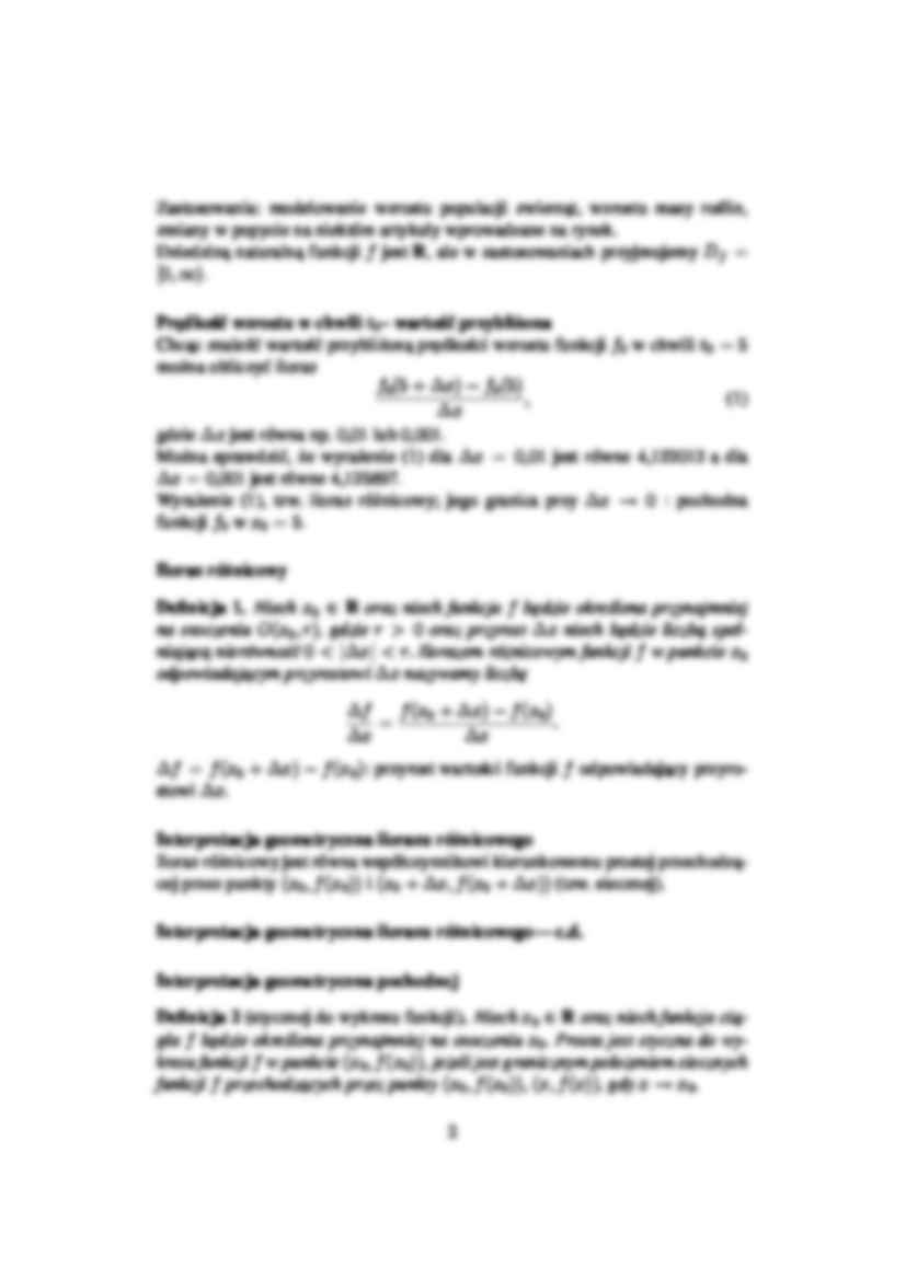 Pochodna funkcji - zastosowania przyrodnicze - strona 2