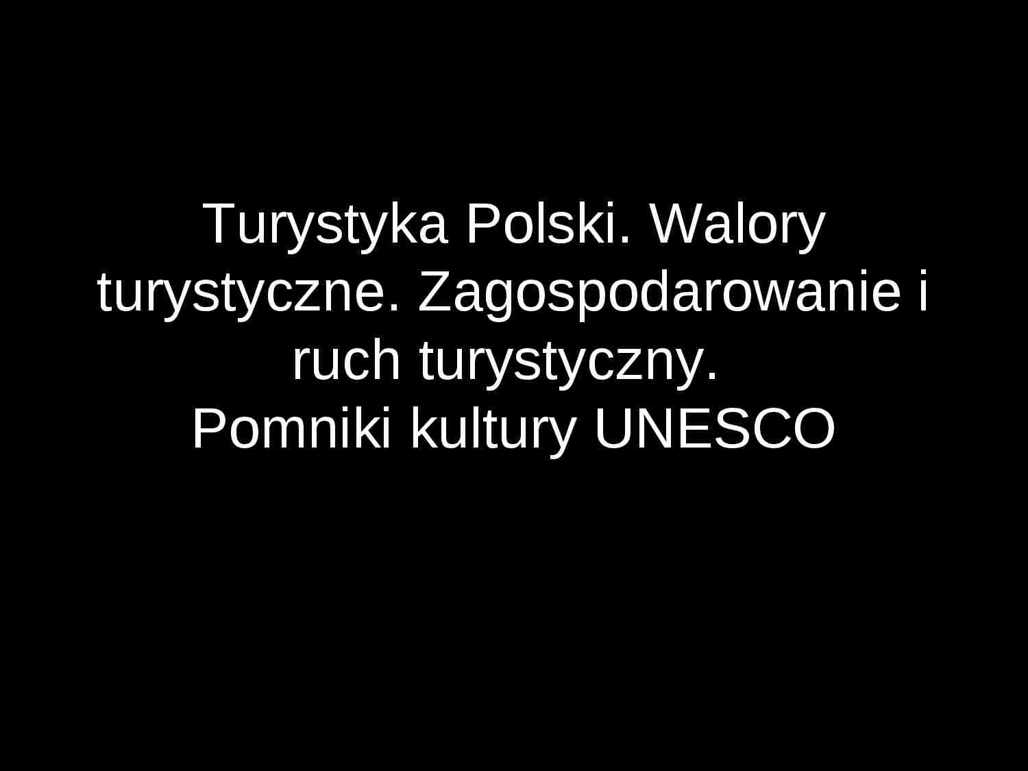 Turystyka Polski- opracowanie 1 - strona 1