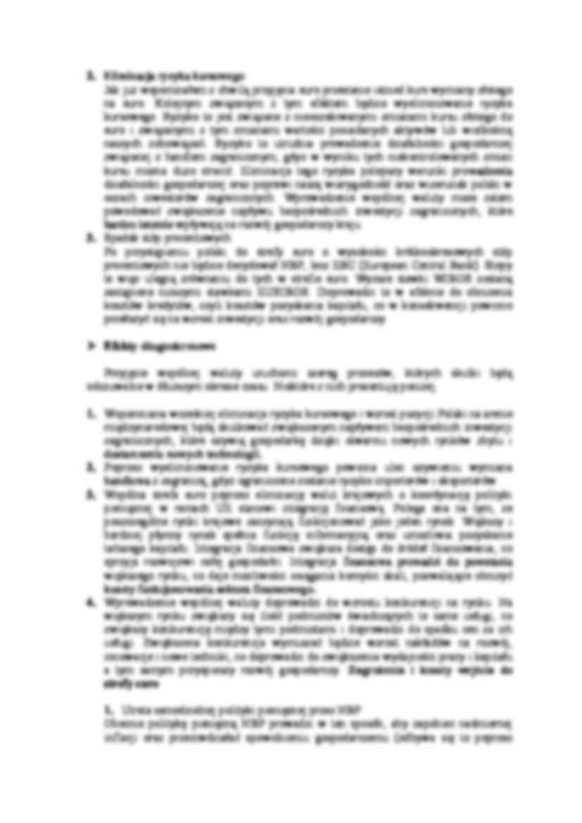 Korzyści i zagrożenia związane z przyjęciem euro w Polsce - strona 2