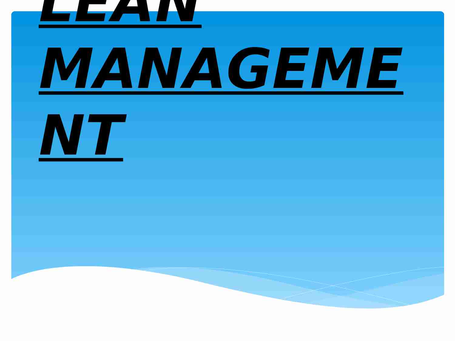 Lean management - prezentacja - strona 1