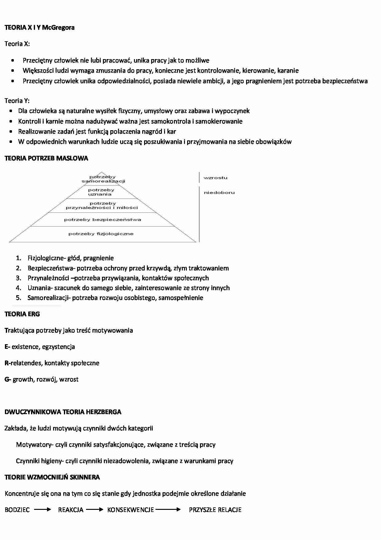 Teorie motywacji i współczesne teorie zarządzania - strona 1