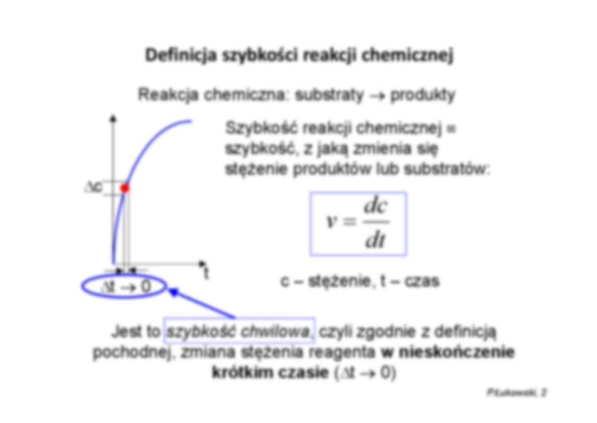 Kinetyka - definicja szybkości reakcji chemicznej - strona 2