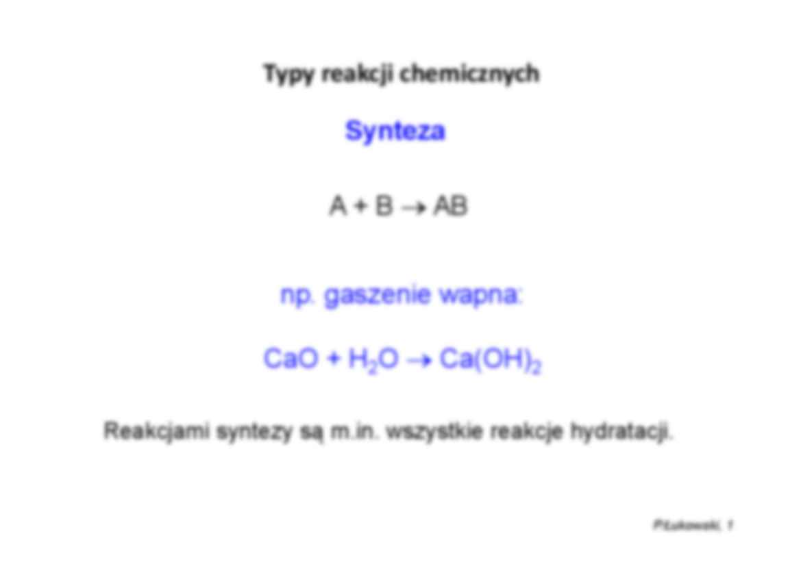 Typy reakcji chemicznych - strona 2