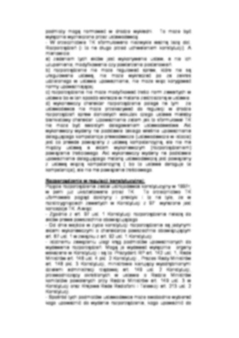 Prawodawcze kompetencje organów administracji publicznej - rozporządzenia - strona 2