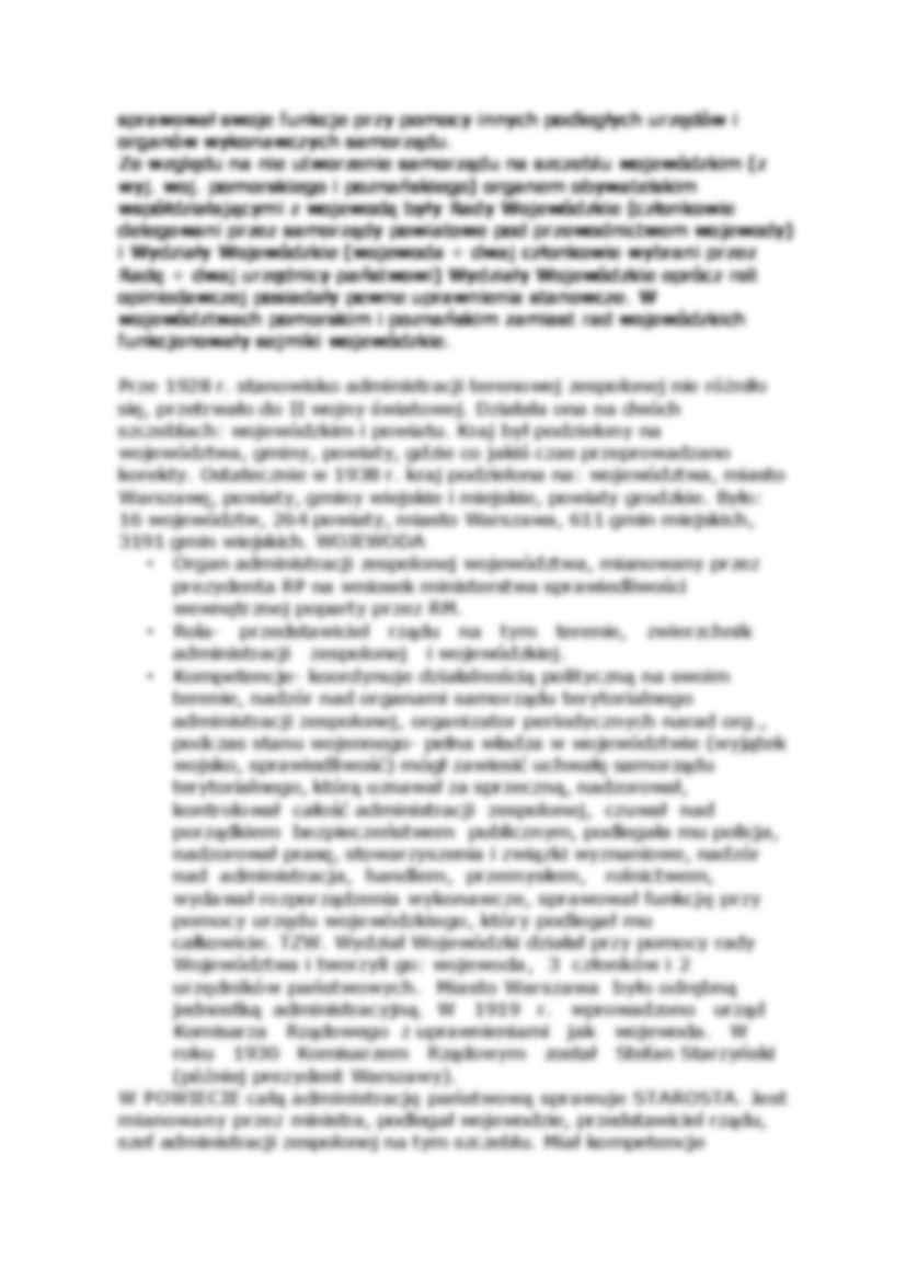 Klasyfikacja i rodzaje administracji terytorialnej w II Rzeczypospolitej - strona 2