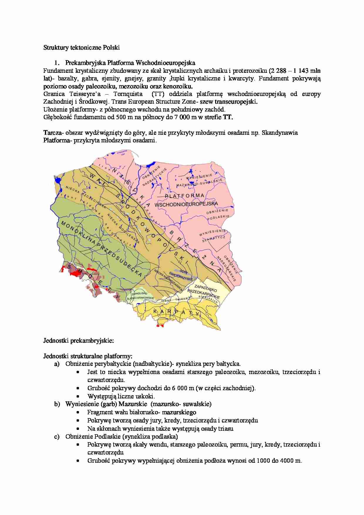 Struktury tektoniczne Polski - strona 1