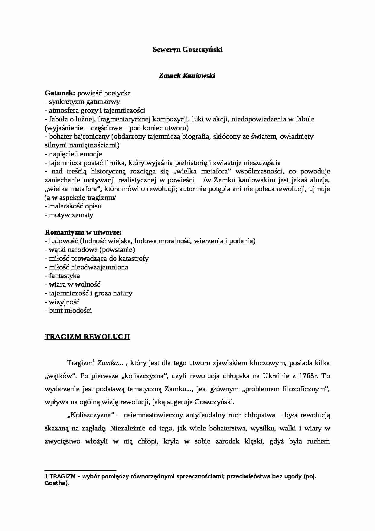 Seweryn Goszczyński - życiorys - strona 1