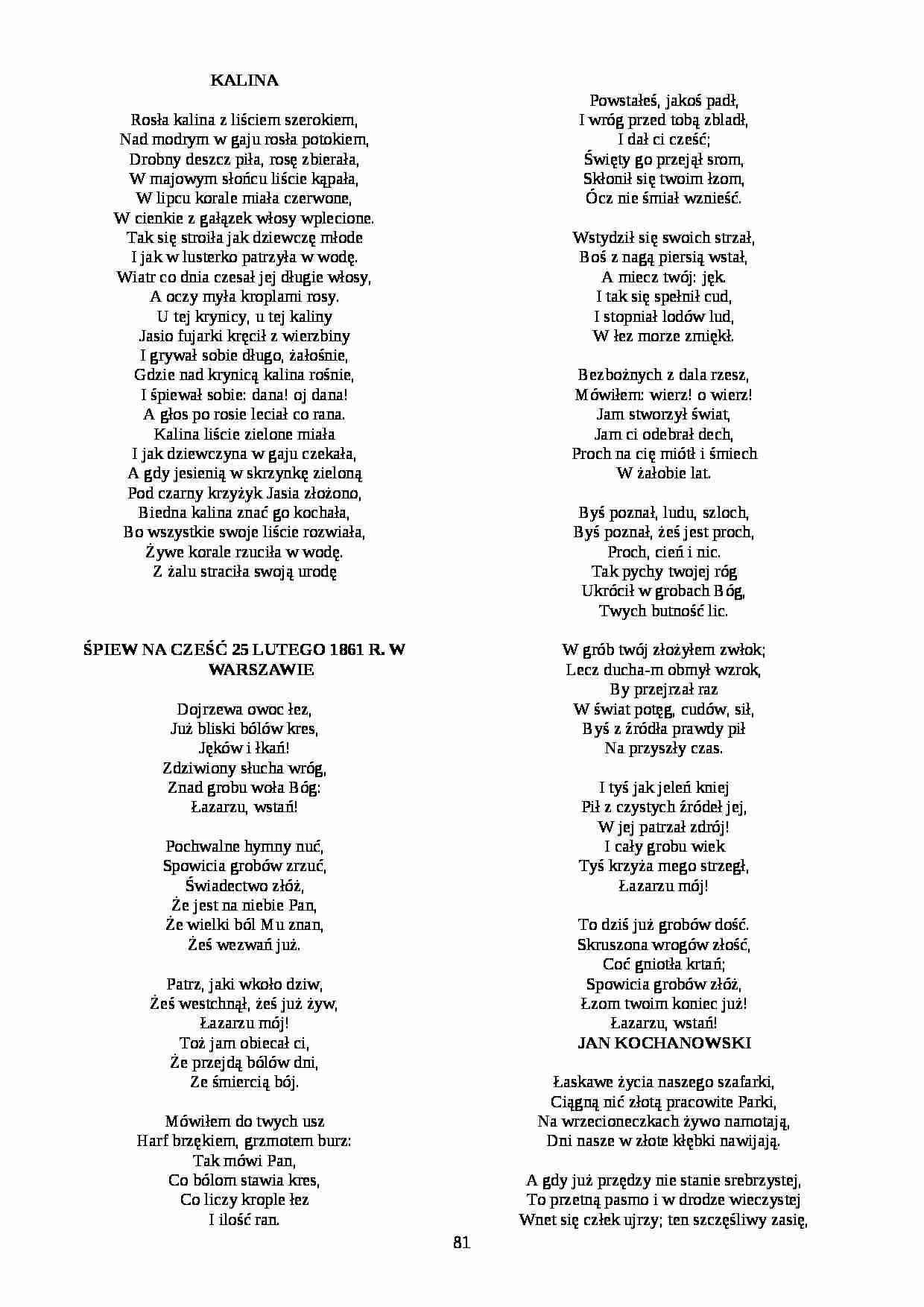 Teofil Lenartowicz - wiersze - strona 1