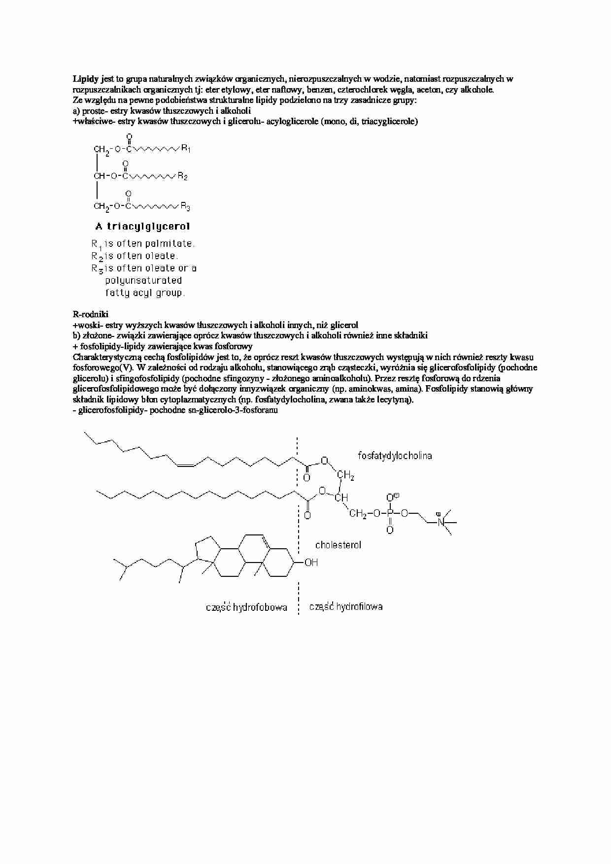 Lipidy - Fosfolipidy - strona 1