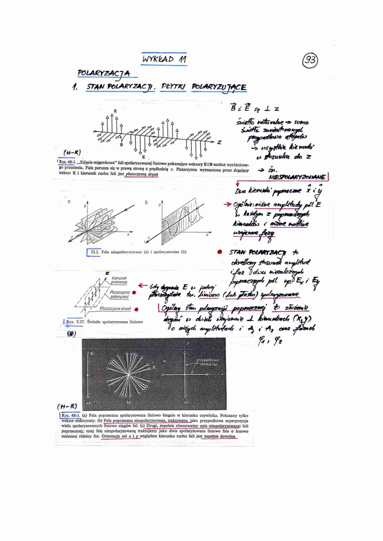 Polaryzacja - notatki z wykładu z fizyki - strona 1