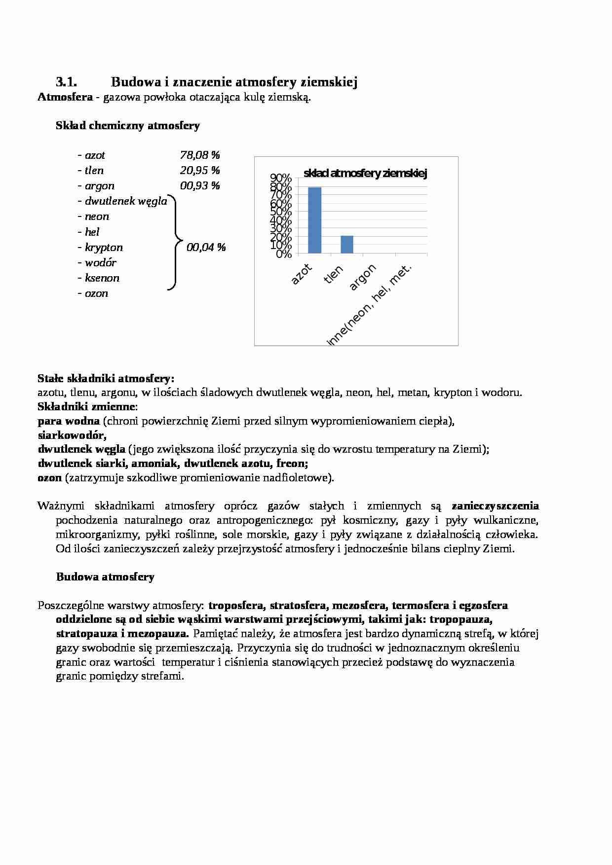 ATMOSFERA - Skład chemiczny - strona 1