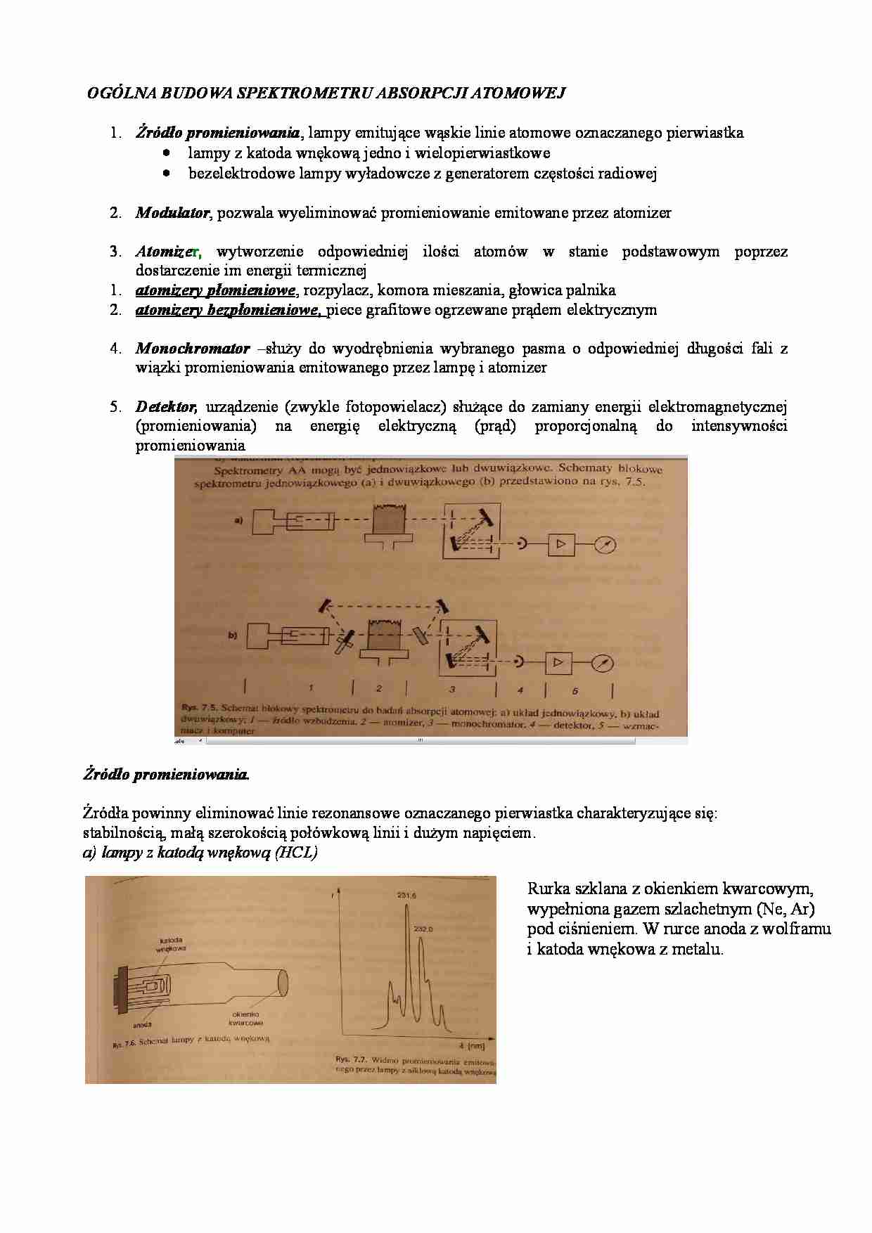 Budowa spektrometru absorpcji atomowej - strona 1