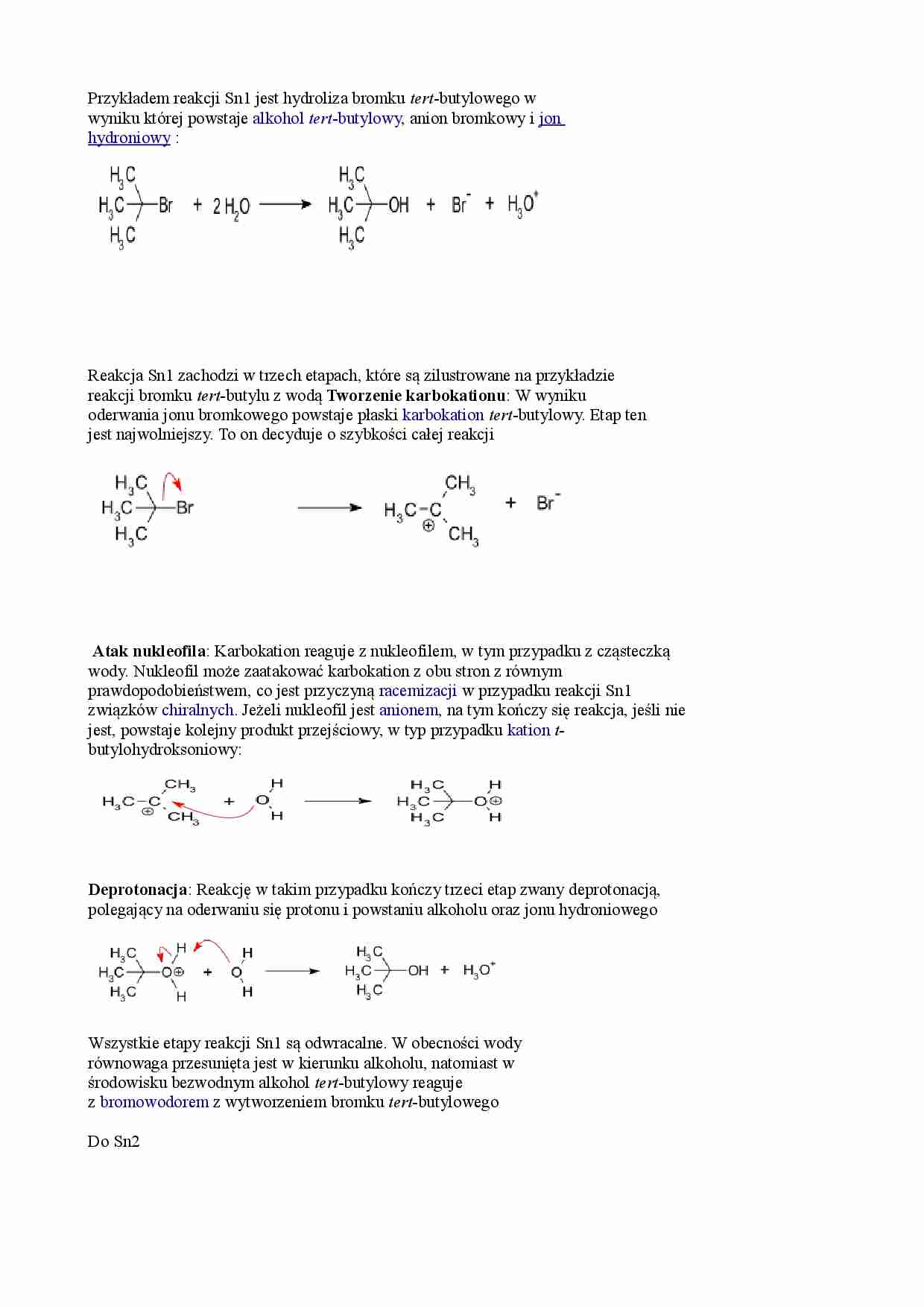 Reakcje podstawienia nukleofilowego Sn1 i Sn2 - strona 1