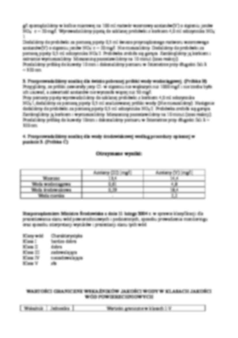 Oznaczanie azotanów III i azotanw V w próbkach wody - strona 2