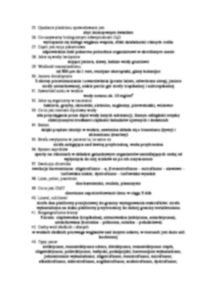 hydrobiologia - pytania z egzaminu - strona 2