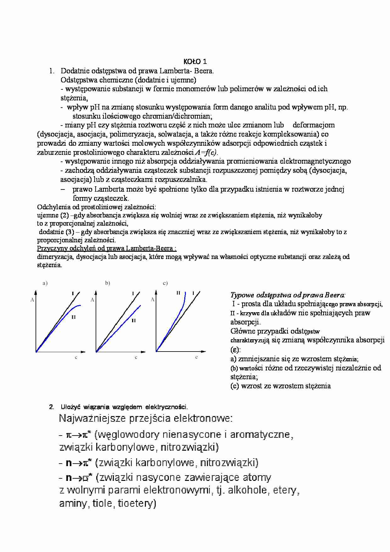 Analiza chemiczna biomolekułów - kolokwium 1 - strona 1