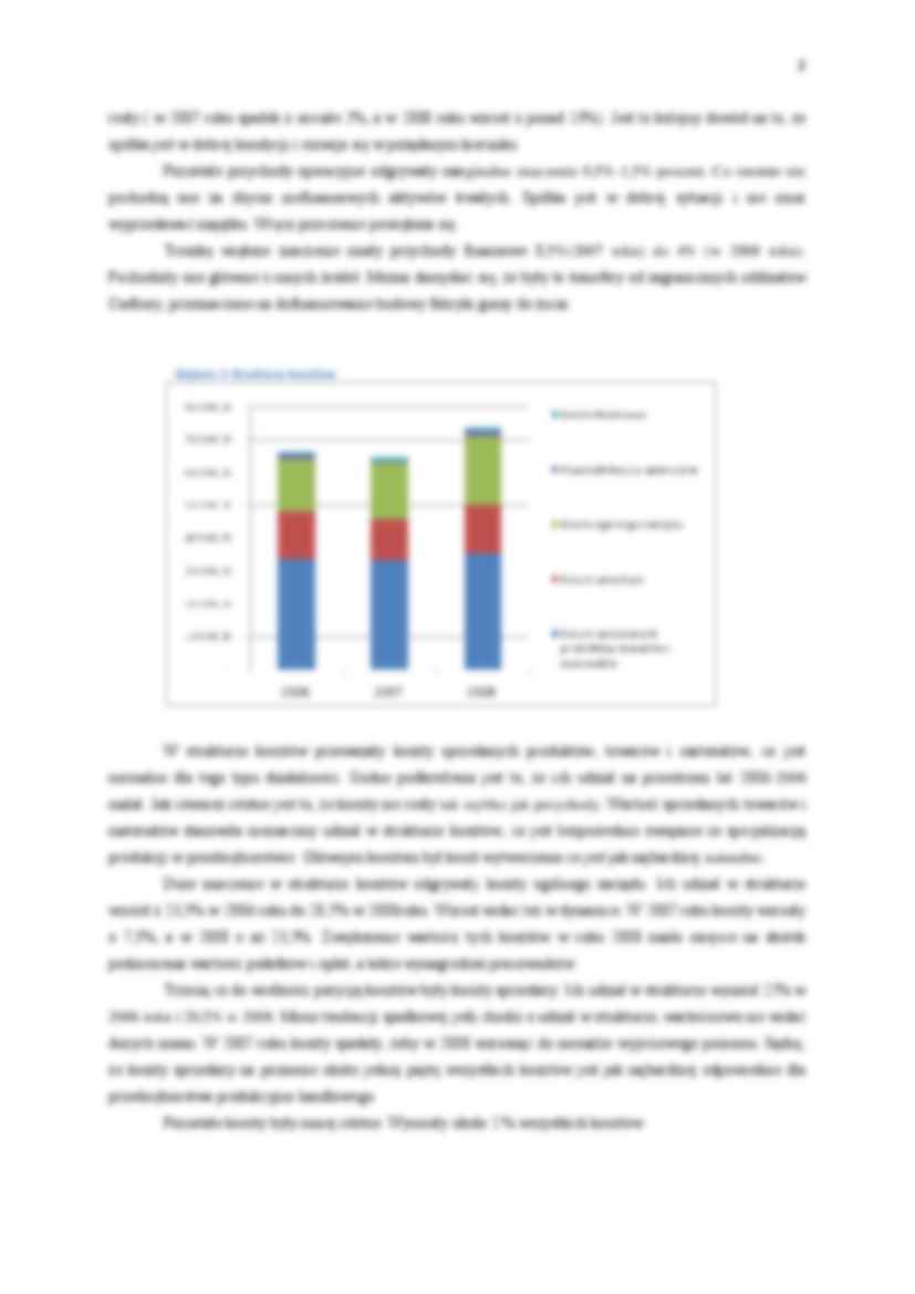 Wstępna analiza rachunku zysków i strat w spółce Cadbury Wedel Sp. z o.o. - strona 2