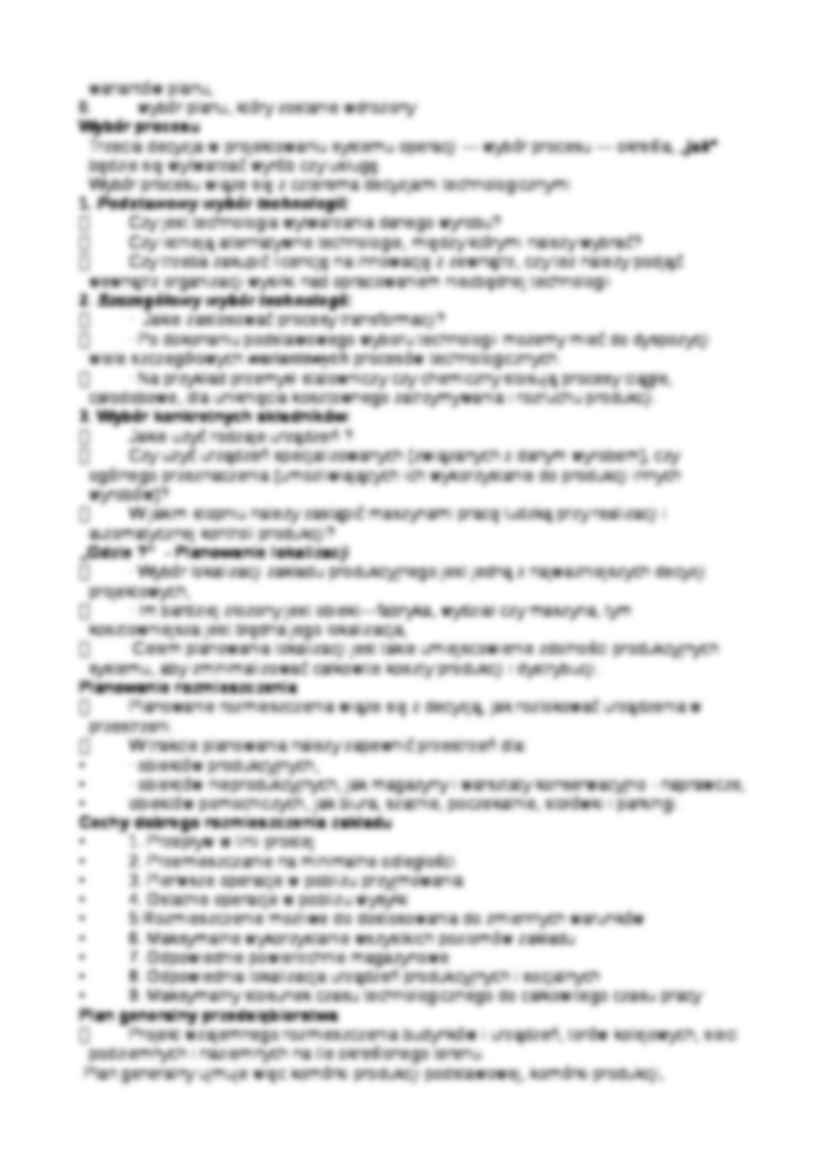 Projektowanie systemów produkcyjnych - Plan generalny przedsiębiorstwa - strona 2