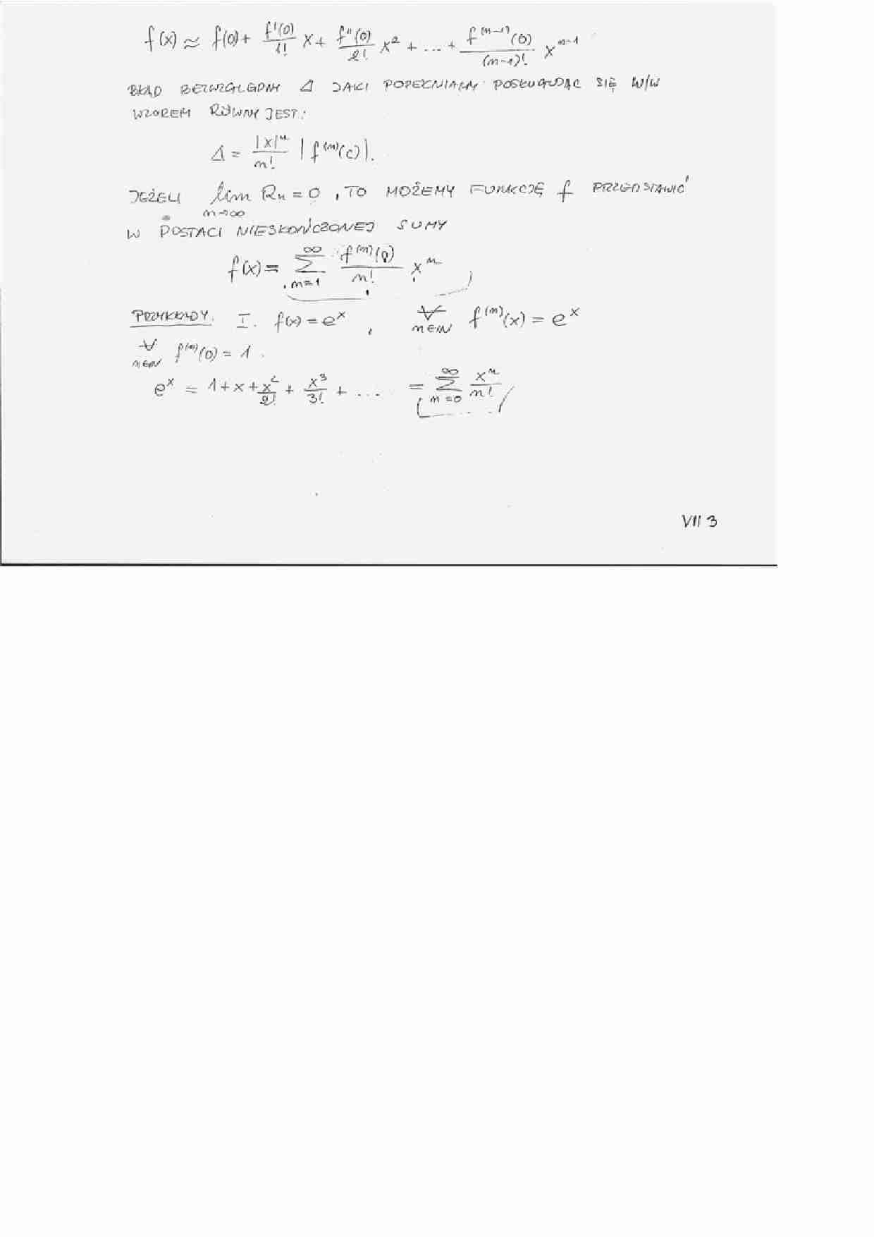 Wzór Taylora - wykład cz2 - strona 1