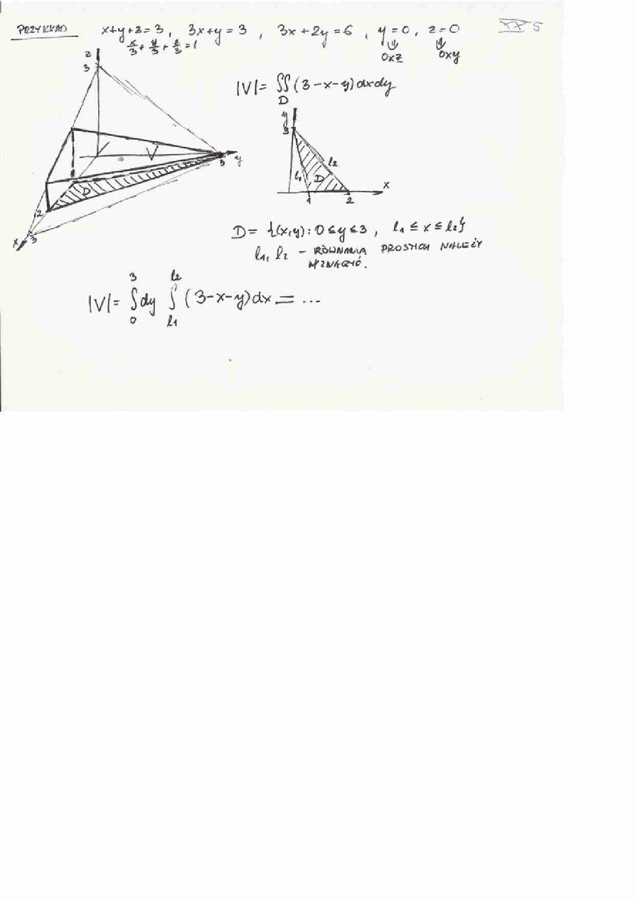 Przykład całki - trójkąt - strona 1
